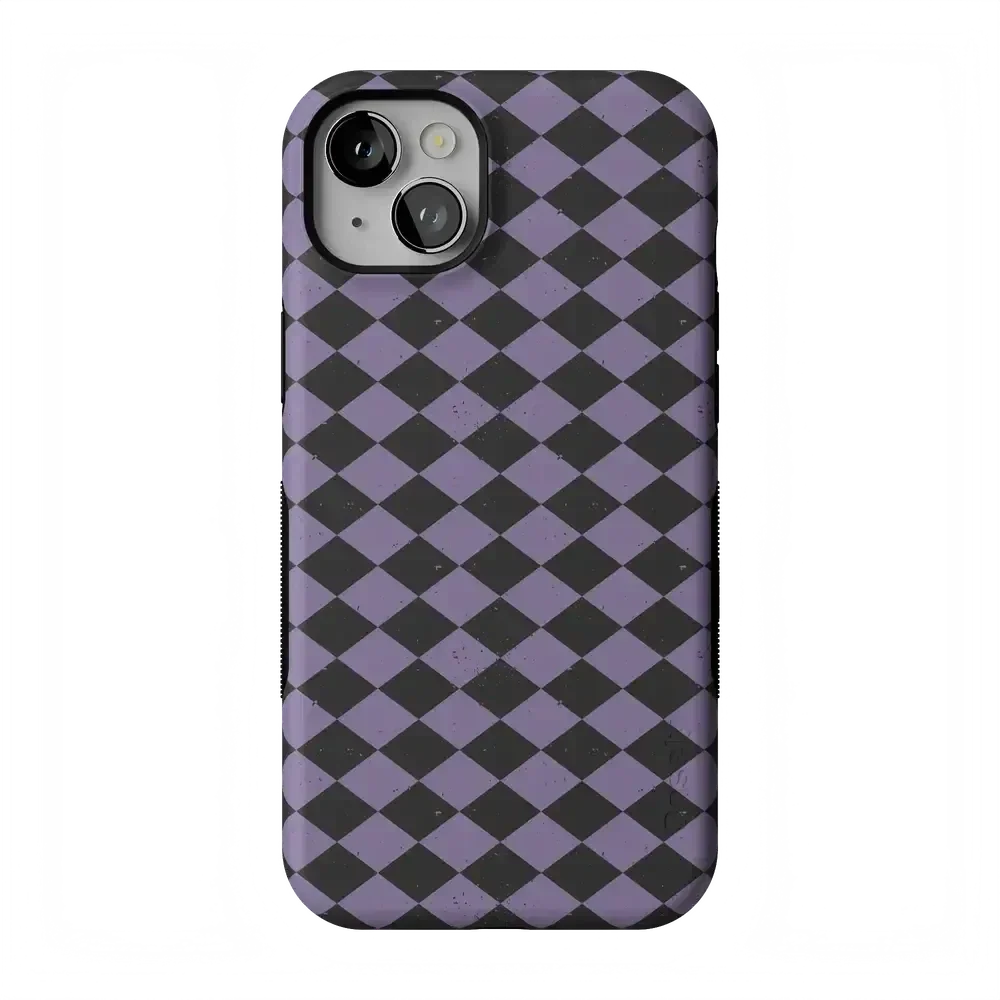 Midnight Hex | Purple Checkered Case Phone Case get.casely Bold Flex + MagSafe® iPhone 14 Plus
