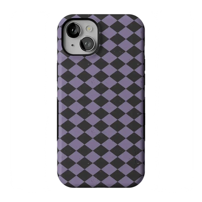 Midnight Hex | Purple Checkered Case Phone Case get.casely Bold Flex + MagSafe® iPhone 15 Plus