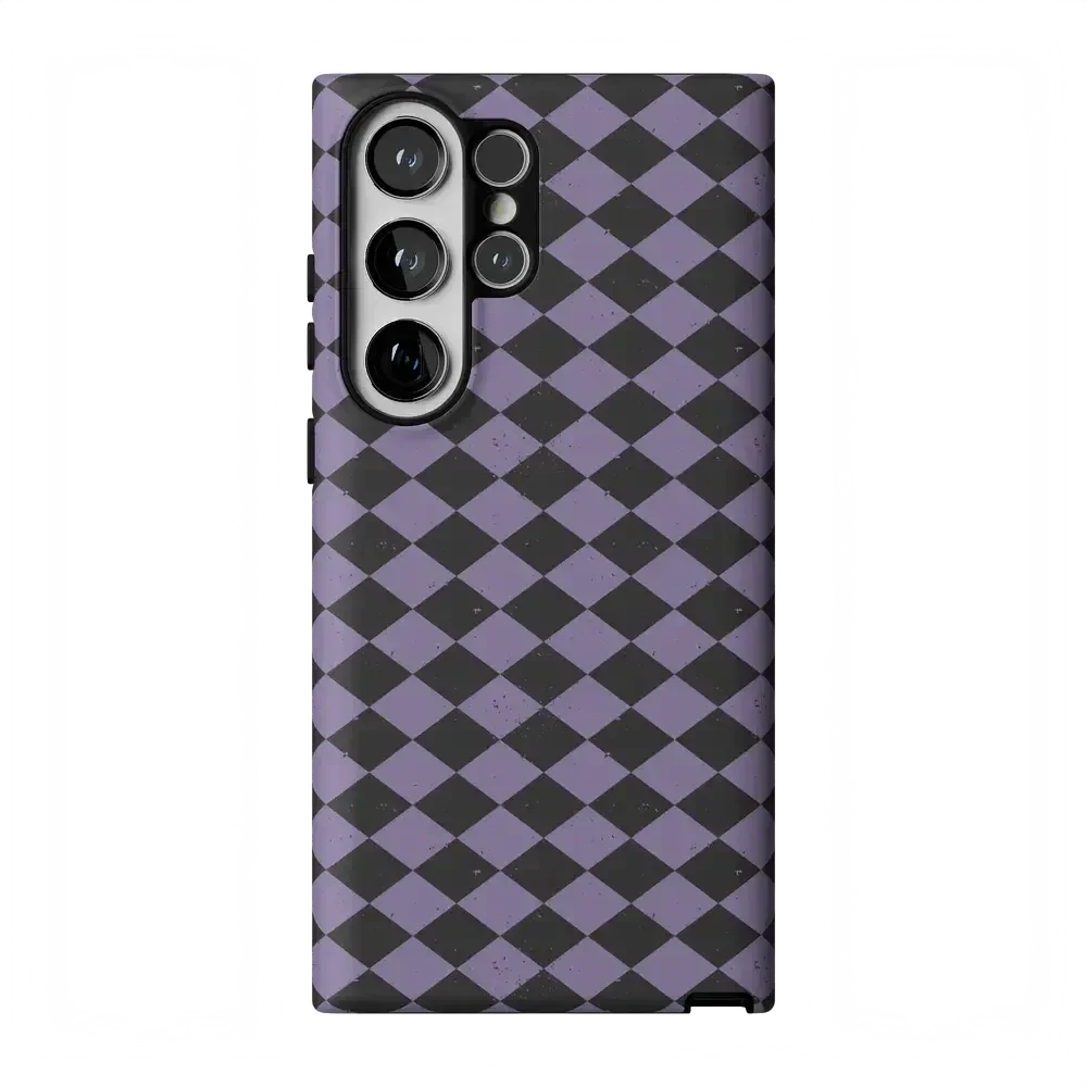 Midnight Hex | Purple Checkered Case Phone Case get.casely Essential Galaxy S23 Ultra
