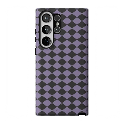 Midnight Hex | Purple Checkered Case Phone Case get.casely Essential Galaxy S23 Ultra