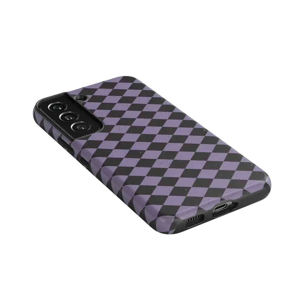 Midnight Hex | Purple Checkered Case Phone Case get.casely