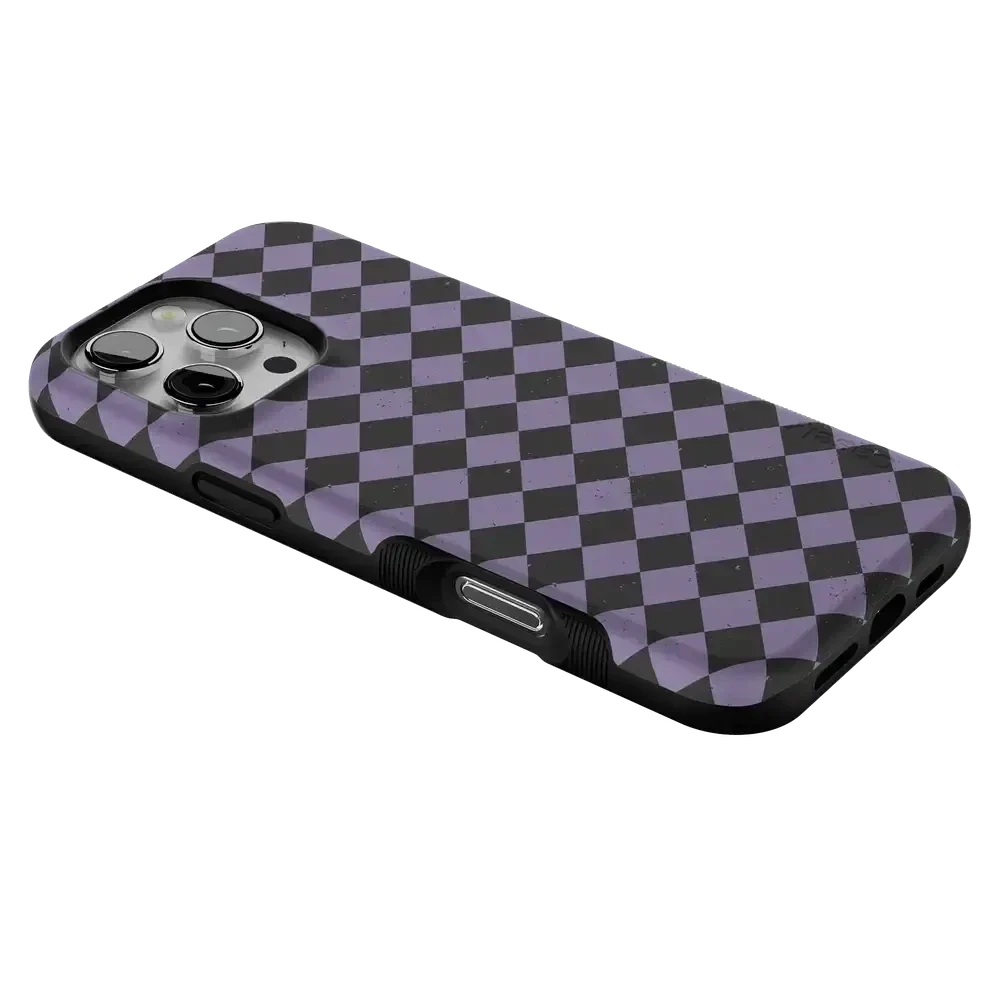 Midnight Hex | Purple Checkered Case Phone Case get.casely
