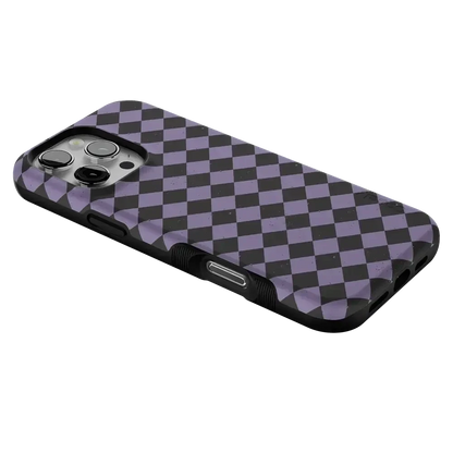 Midnight Hex | Purple Checkered Case Phone Case get.casely