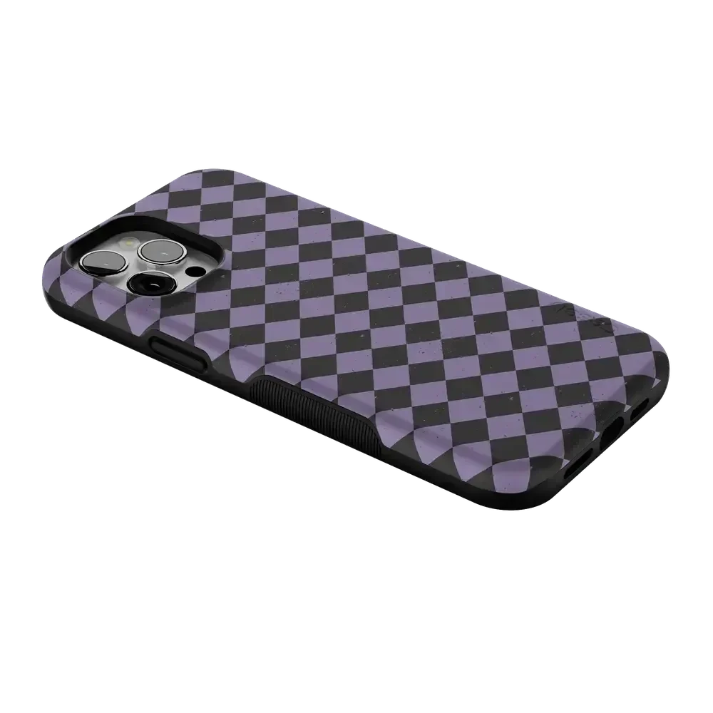 Midnight Hex | Purple Checkered Case Phone Case get.casely