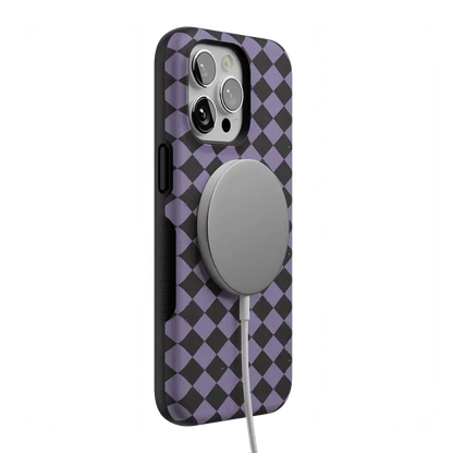 Midnight Hex | Purple Checkered Case Phone Case get.casely