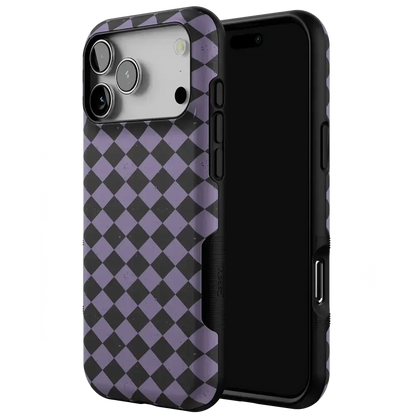 Midnight Hex | Purple Checkered Case Phone Case get.casely