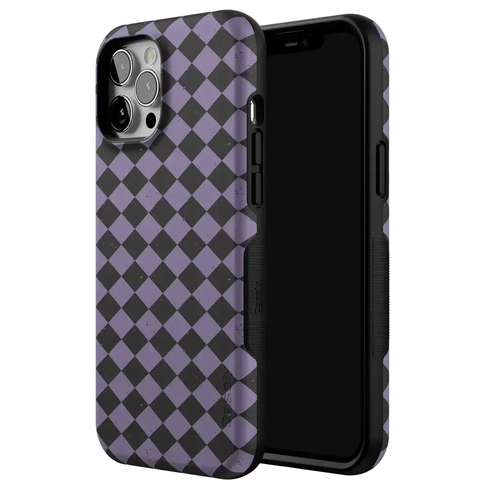 Midnight Hex | Purple Checkered Case Phone Case get.casely