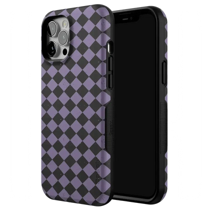 Midnight Hex | Purple Checkered Case Phone Case get.casely