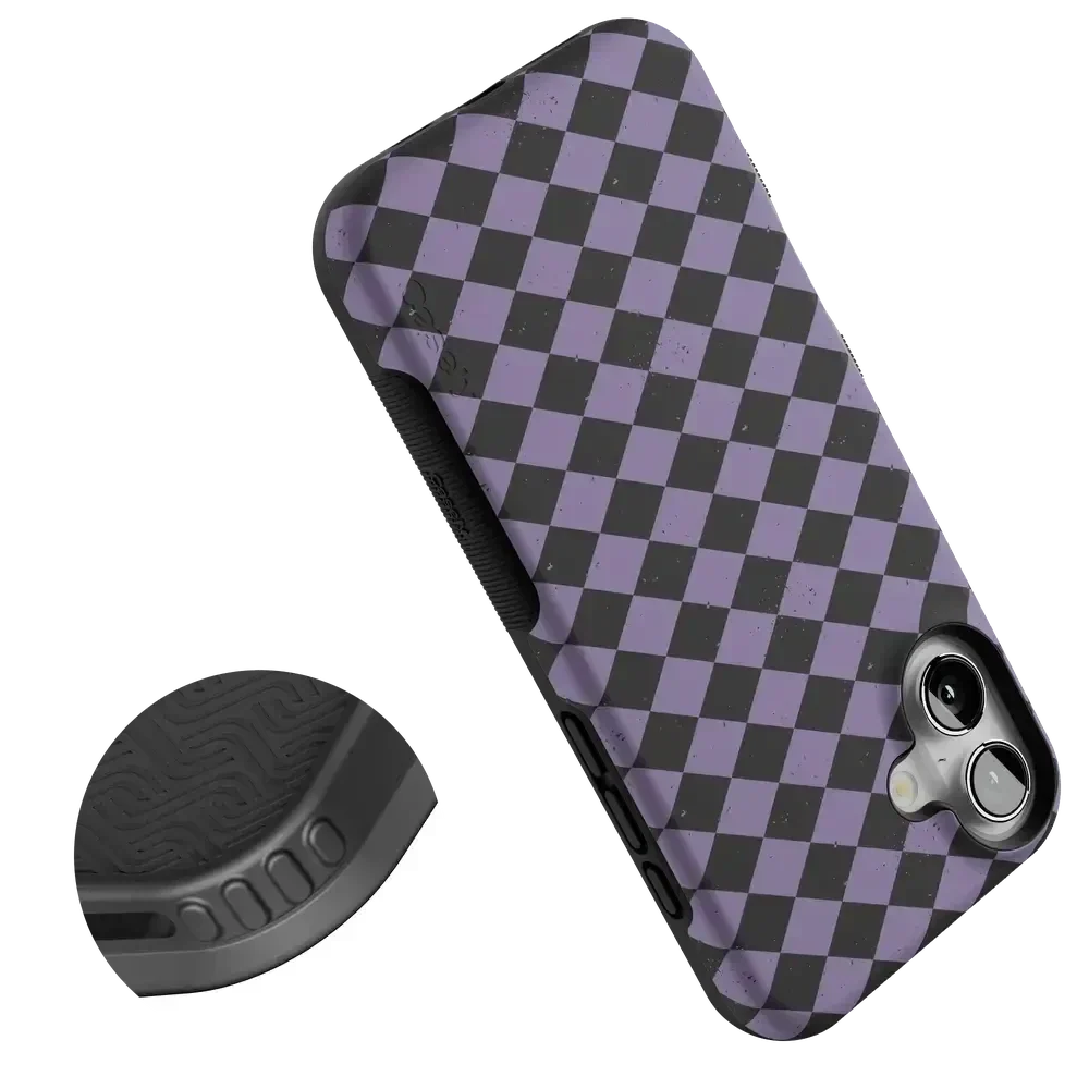 Midnight Hex | Purple Checkered Case Phone Case get.casely