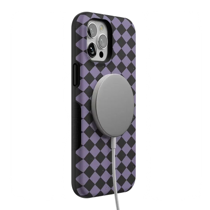 Midnight Hex | Purple Checkered Case Phone Case get.casely
