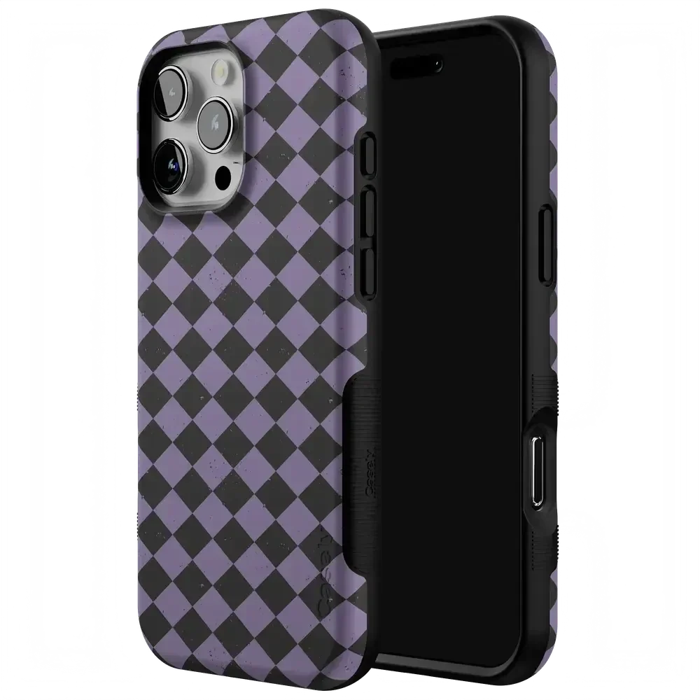 Midnight Hex | Purple Checkered Case Phone Case get.casely