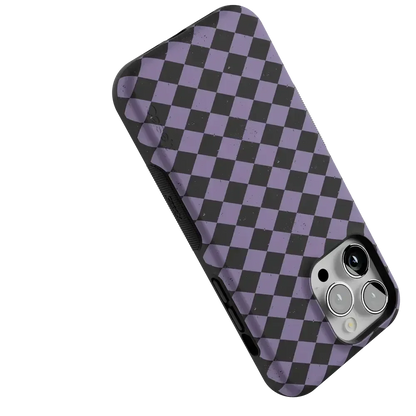 Midnight Hex | Purple Checkered Case Phone Case get.casely