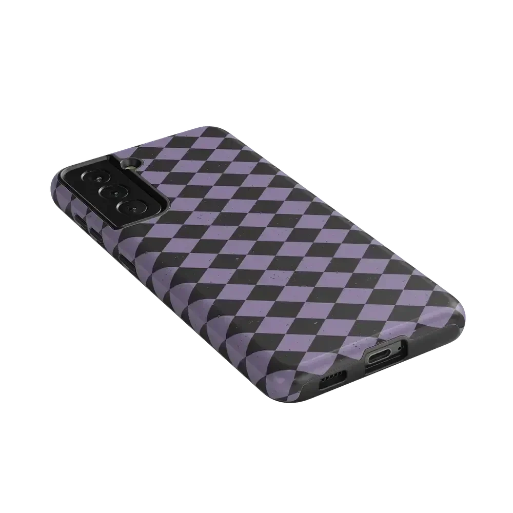 Midnight Hex | Purple Checkered Case Phone Case get.casely