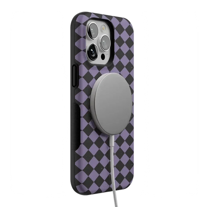 Midnight Hex | Purple Checkered Case Phone Case get.casely