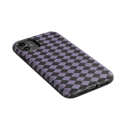 Midnight Hex | Purple Checkered Case Phone Case get.casely