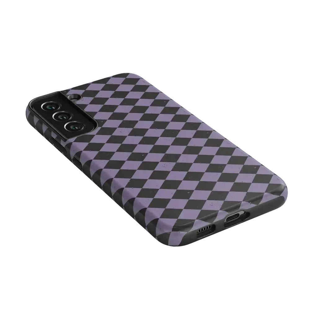 Midnight Hex | Purple Checkered Case Phone Case get.casely