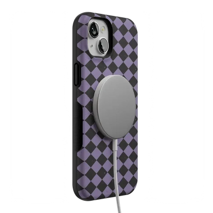 Midnight Hex | Purple Checkered Case Phone Case get.casely