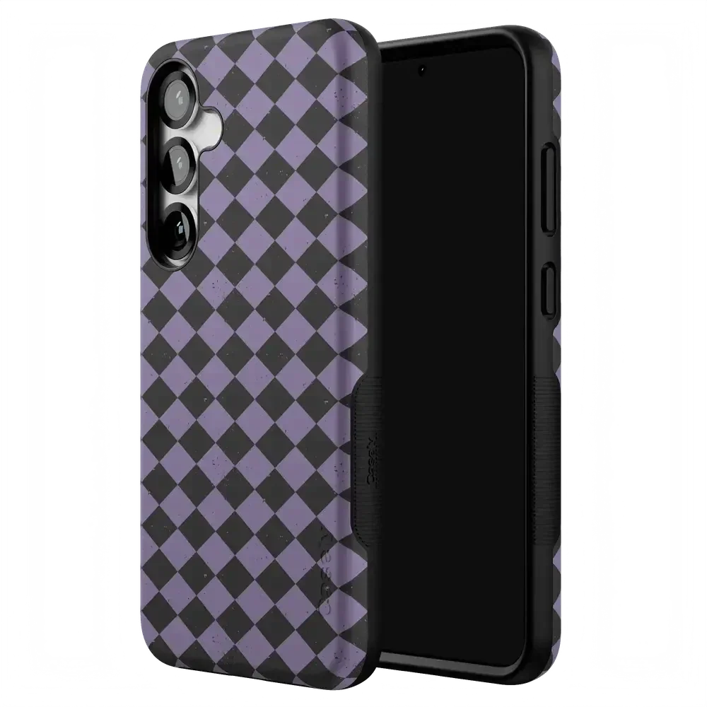Midnight Hex | Purple Checkered Case Phone Case get.casely
