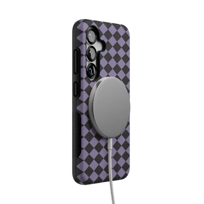 Midnight Hex | Purple Checkered Case Phone Case get.casely