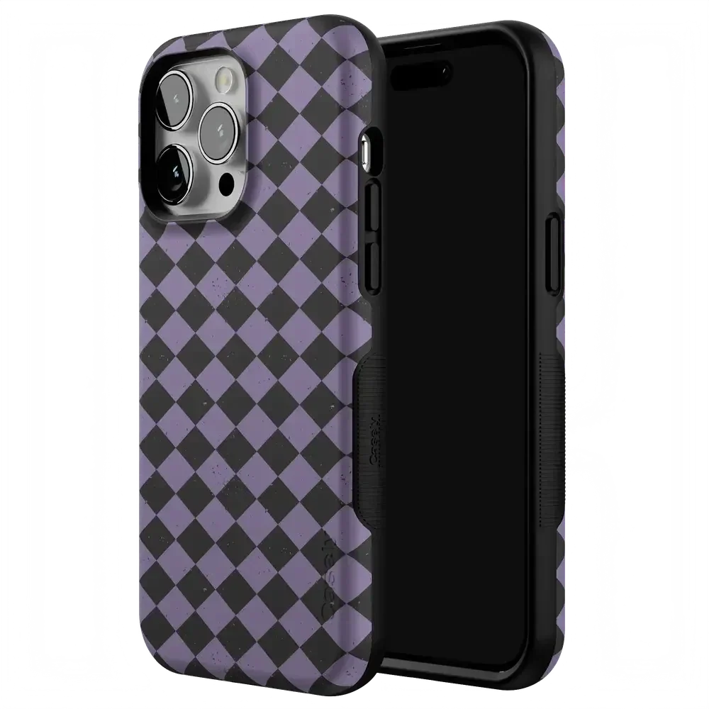 Midnight Hex | Purple Checkered Case Phone Case get.casely