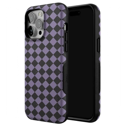 Midnight Hex | Purple Checkered Case Phone Case get.casely