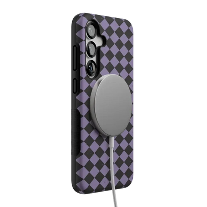 Midnight Hex | Purple Checkered Case Phone Case get.casely