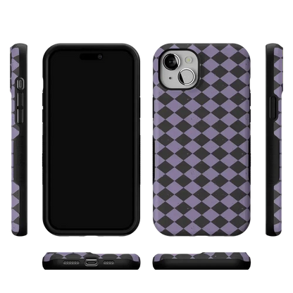 Midnight Hex | Purple Checkered Case Phone Case get.casely
