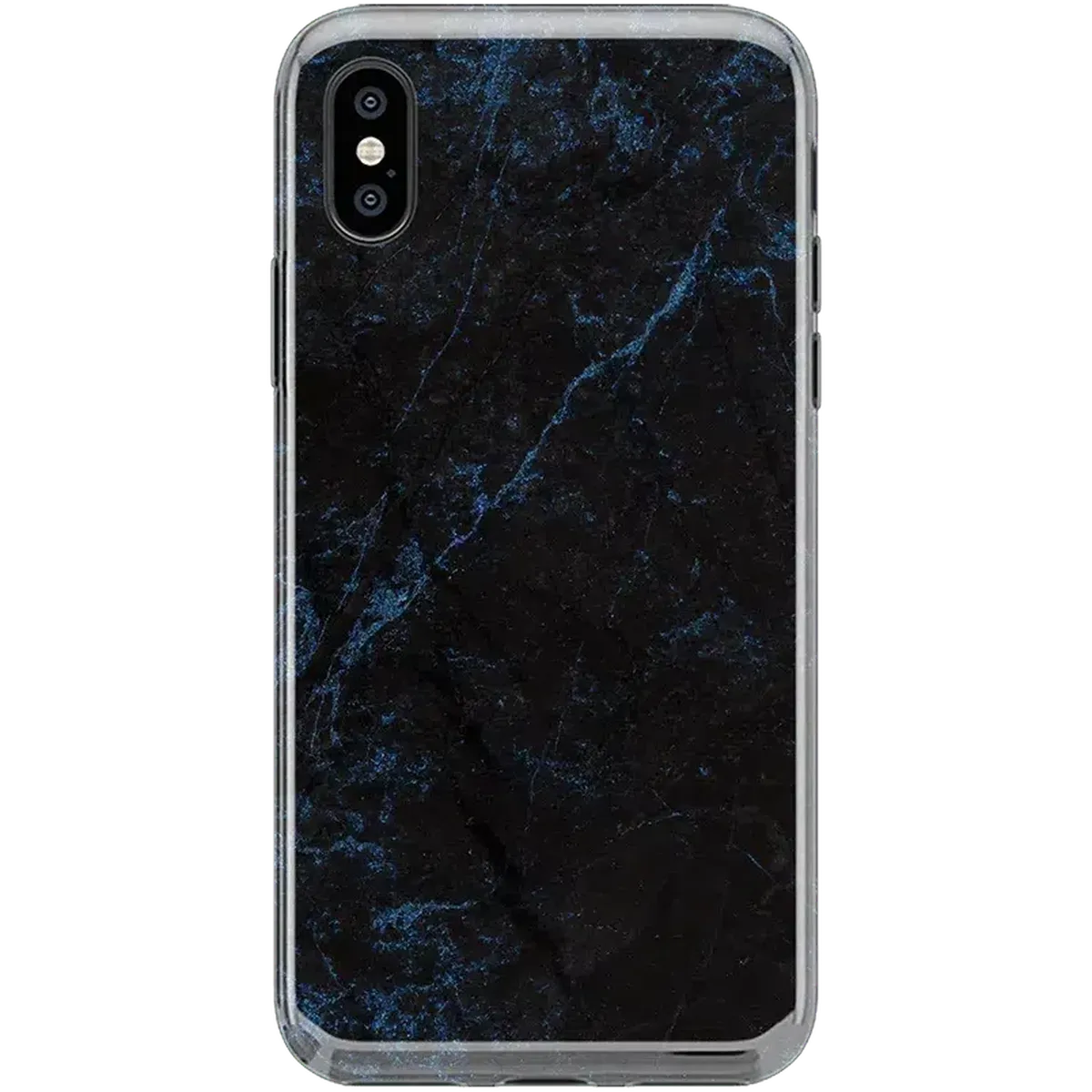 Midnight Marble | Black & Navy Case iPhone Case get.casely Classic iPhone X / XS