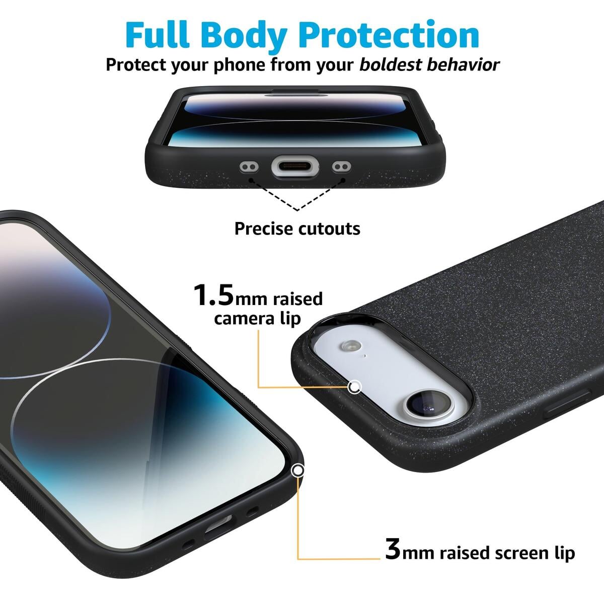 Midnight Onyx | Black Shimmer Case iPhone Case get.casely