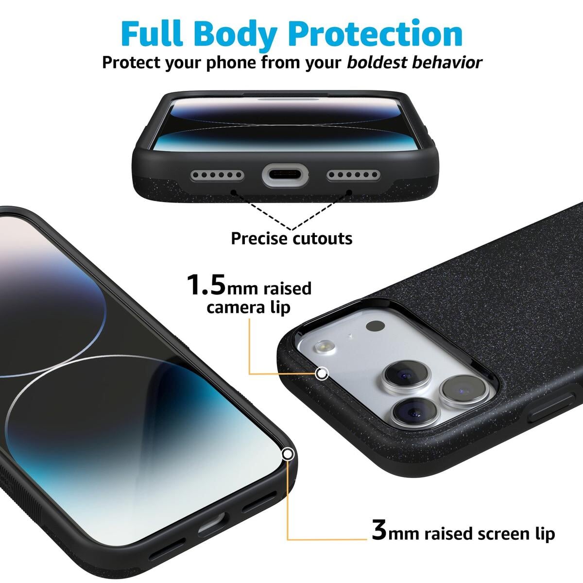 Midnight Onyx | Black Shimmer Case iPhone Case get.casely