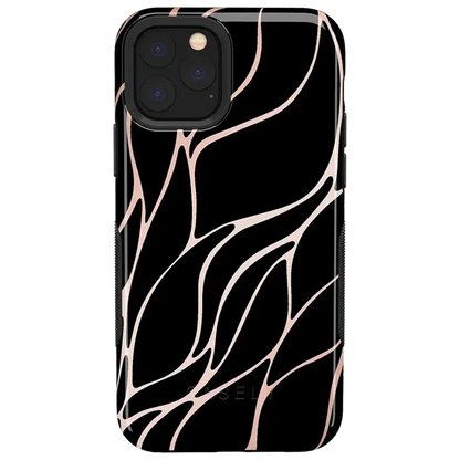 Midnight Ride | Black and Gold Metallic Waves Case iPhone Case get.casely Bold iPhone 11 Pro Max