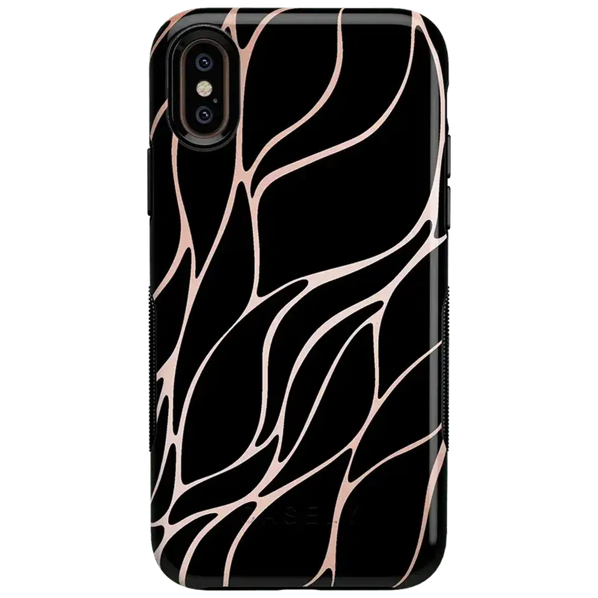 Midnight Ride | Black and Gold Metallic Waves Case iPhone Case get.casely Bold iPhone XS Max