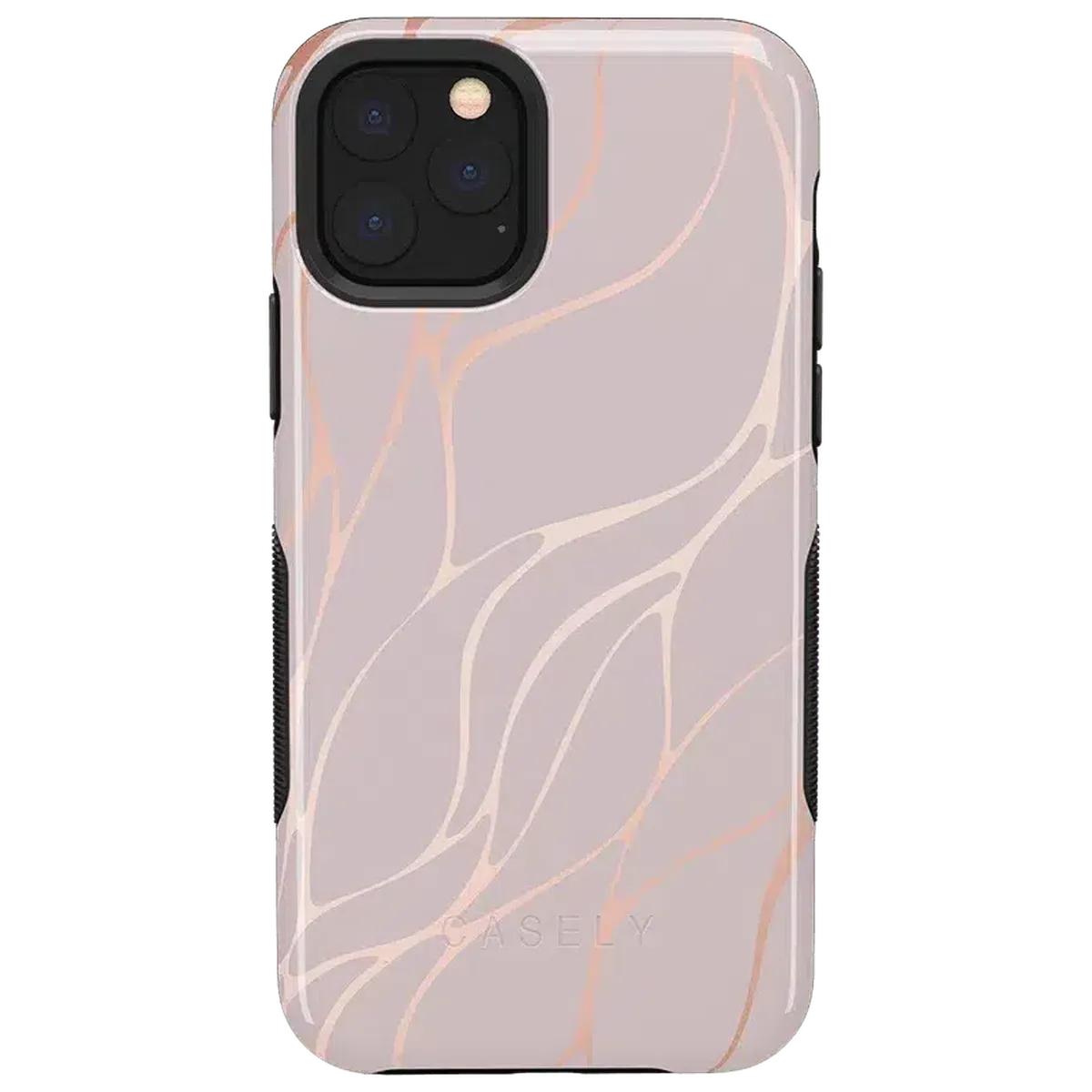Midnight Ride | Pink and Gold Metallic Waves Case iPhone Case get.casely Bold iPhone 11 Pro