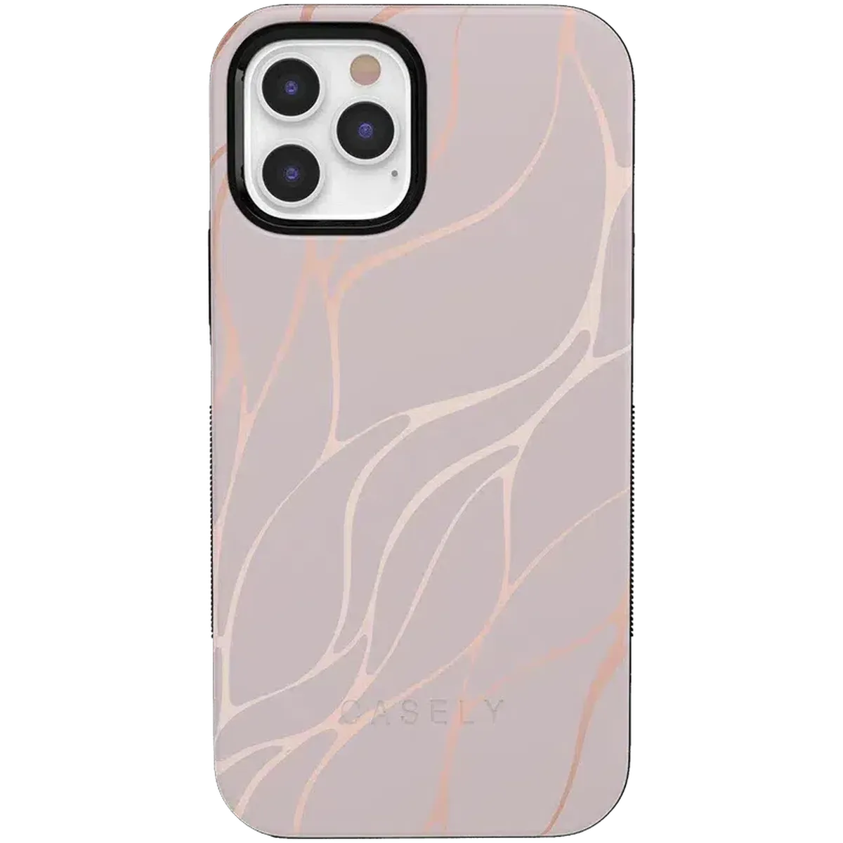 Midnight Ride | Pink and Gold Metallic Waves Case iPhone Case get.casely Bold iPhone 12 Pro Max