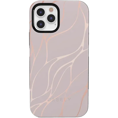 Midnight Ride | Pink and Gold Metallic Waves Case iPhone Case get.casely Bold iPhone 12 Pro Max