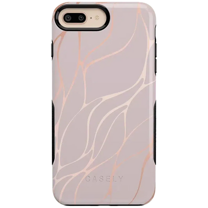 Midnight Ride | Pink and Gold Metallic Waves Case iPhone Case get.casely Bold iPhone 6/7/8 Plus