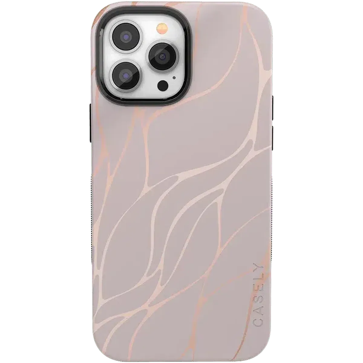 Midnight Ride | Pink and Gold Metallic Waves Case iPhone Case get.casely Bold + MagSafe® iPhone 13 Pro