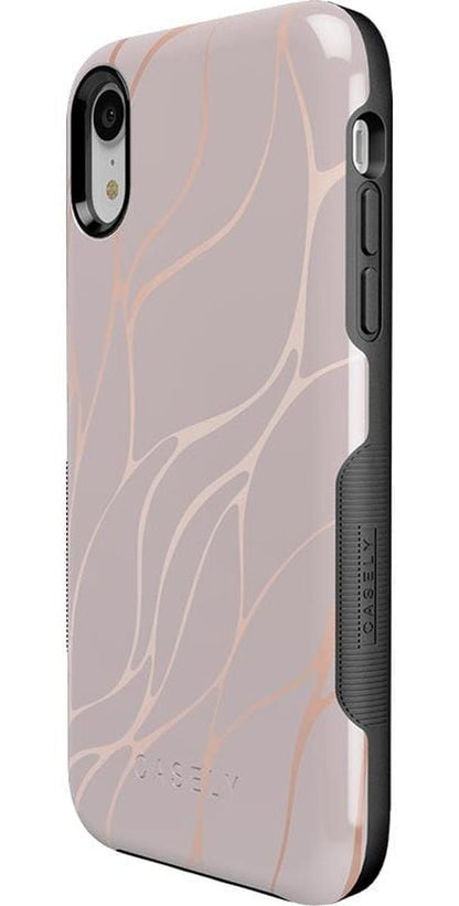 Midnight Ride | Pink and Gold Metallic Waves Case iPhone Case get.casely
