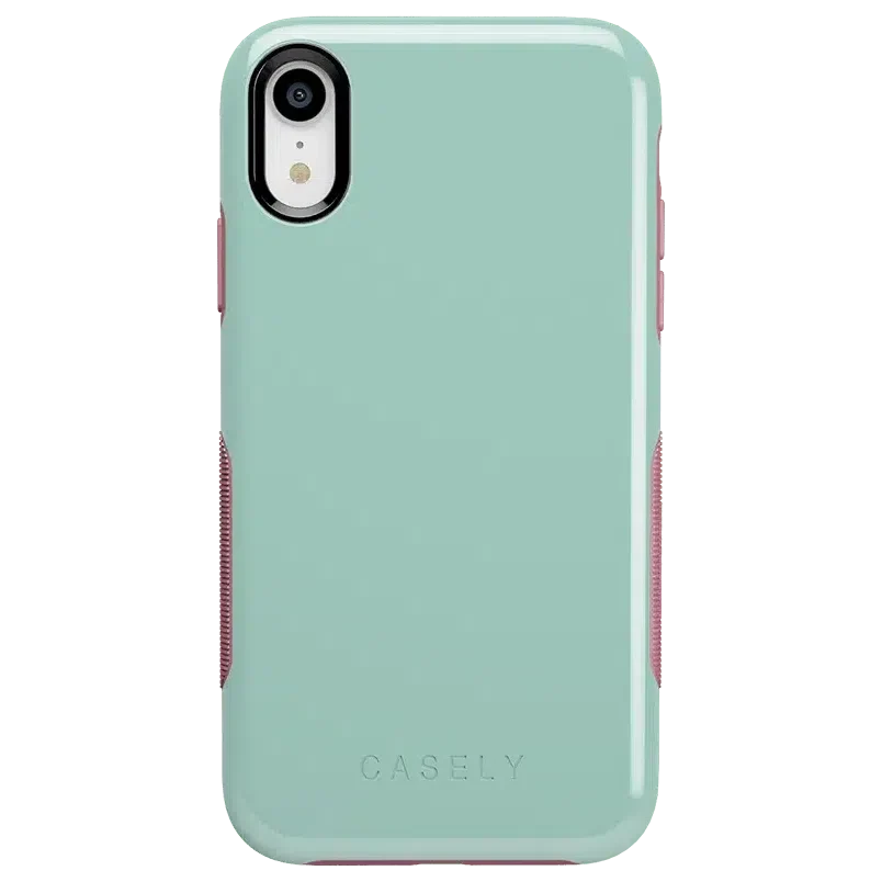 Mint Green on Pink | Ultra-Protective Bold Case iPhone Case get.casely