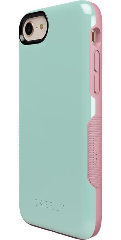 Mint Green on Pink | Ultra-Protective Bold Case iPhone Case get.casely