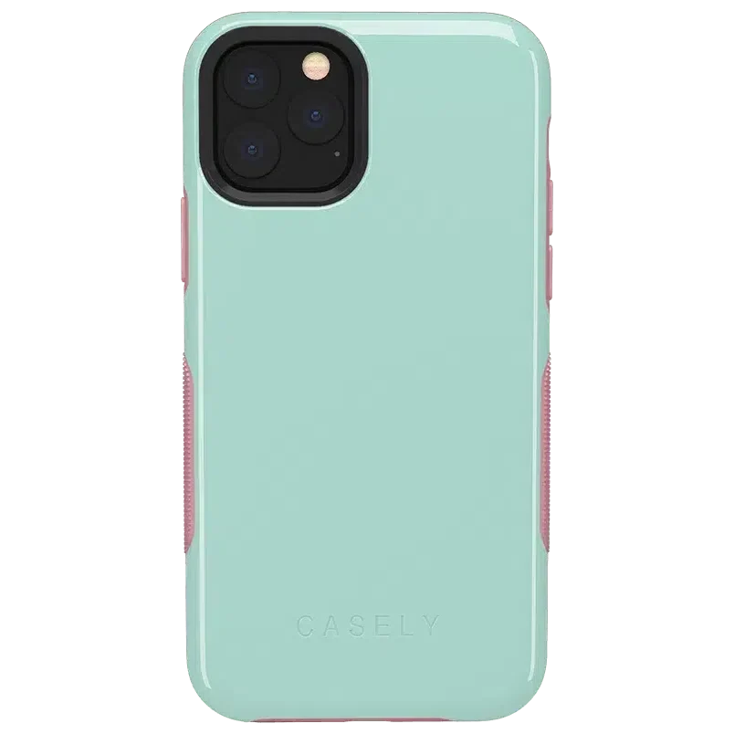 Mint Green on Pink | Ultra-Protective Bold Case iPhone Case get.casely