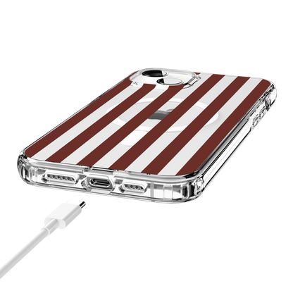 Sunday in Brooklyn | Burgundy Stripes Case