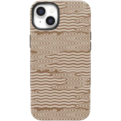 Mocha Ripple | Brown Waves Case iPhone Case get.casely Bold + MagSafe® iPhone 14 Plus