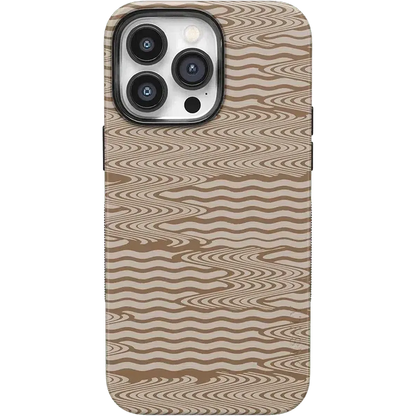 Mocha Ripple | Brown Waves Case iPhone Case get.casely Bold + MagSafe® iPhone 14 Pro Max