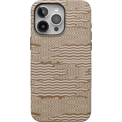 Mocha Ripple | Brown Waves Case iPhone Case get.casely Bold + MagSafe® iPhone 15 Pro Max