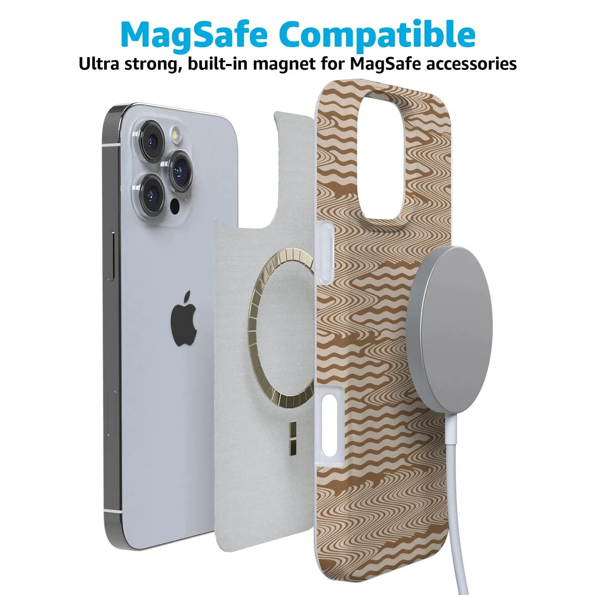 Mocha Ripple | Brown Waves Case iPhone Case get.casely