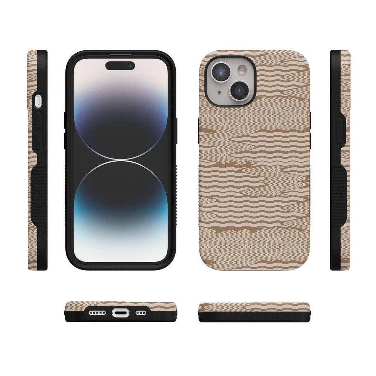 Mocha Ripple | Brown Waves Case iPhone Case get.casely