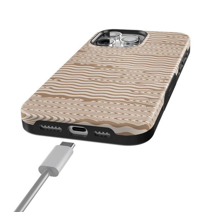 Mocha Ripple | Brown Waves Case iPhone Case get.casely