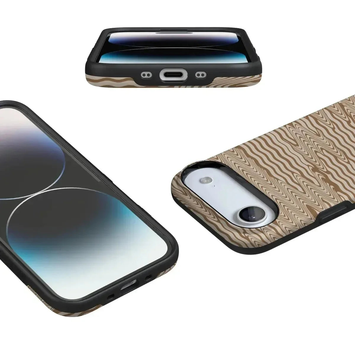 Mocha Ripple | Brown Waves Case iPhone Case get.casely