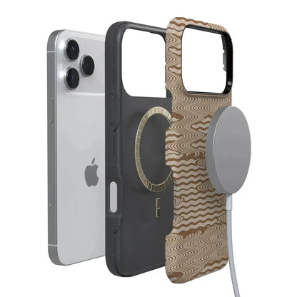 Mocha Ripple | Brown Waves Case iPhone Case get.casely